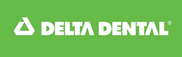 The image shows a logo with the text  DELTA DENTAL  against a green background, with a watermark-like effect that says  Delta Dental.