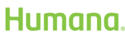 The image displays a logo with the text  Humana  in lowercase letters, set against a gradient background that transitions from white to gray.